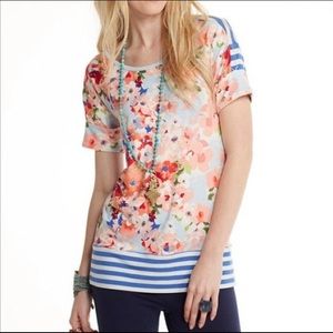 Matilda Jane Bewitching Tidbit Floral Stripe Tunic Size S